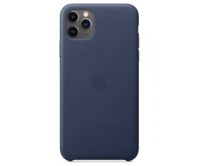 Чохол Apple iPhone 11 Pro Max Leather Case - Midnight Blue (MX0G2)
